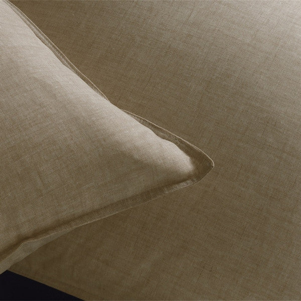 Housse de couette Zo Home Lino Tan Brown Coton