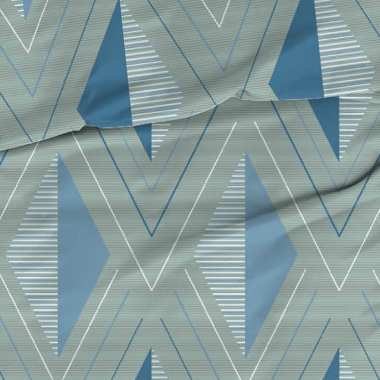 Satin d'Or Dekbedovertrek Satijn Izumi Blauw Groen