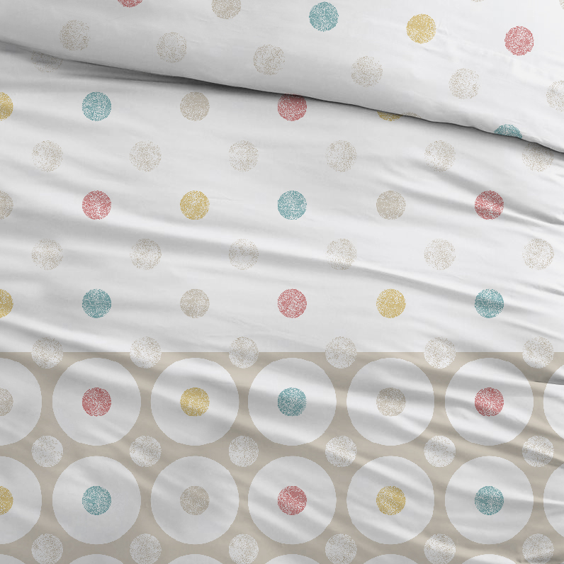 Housse de couette Sleepnight Coton Katrien - Beige