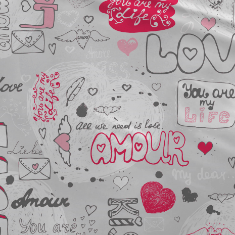 Sleepnight Housse de Couette Flanelle Baiser