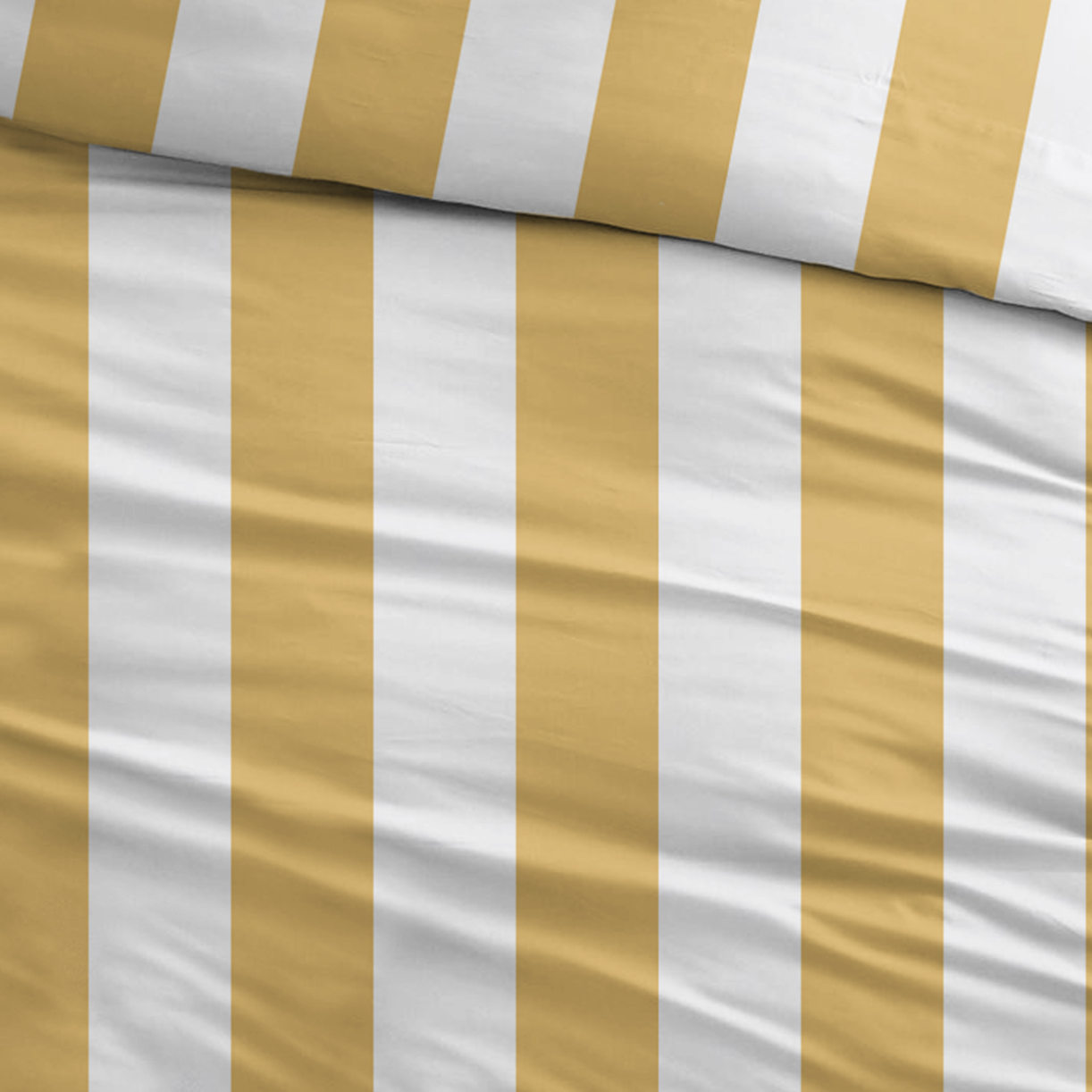 Sleepnight Housse de couette coton Kristy - Jaune