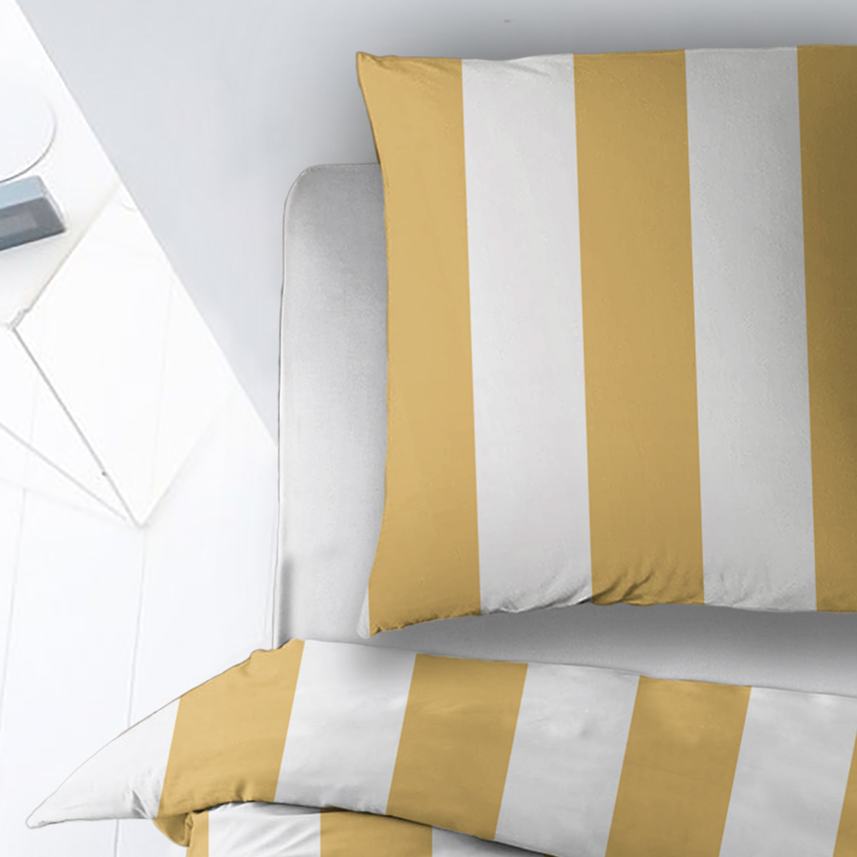 Sleepnight Housse de couette coton Kristy - Jaune