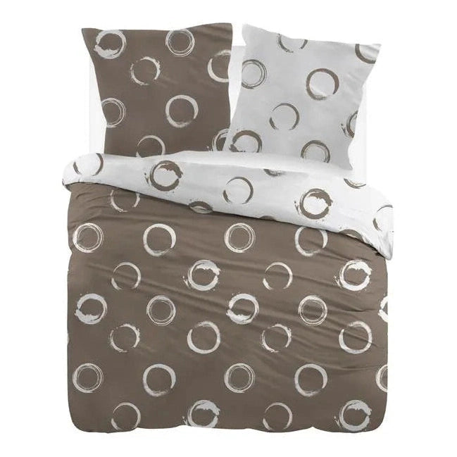 Ensemble de draps en flanelle Sleepnight Taupe doux