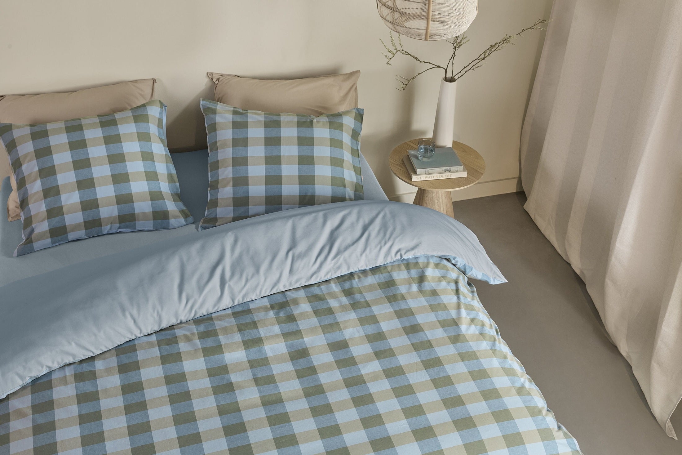 Beddinghouse Dekbedovertrek Katoen Marre - Blauw Groen