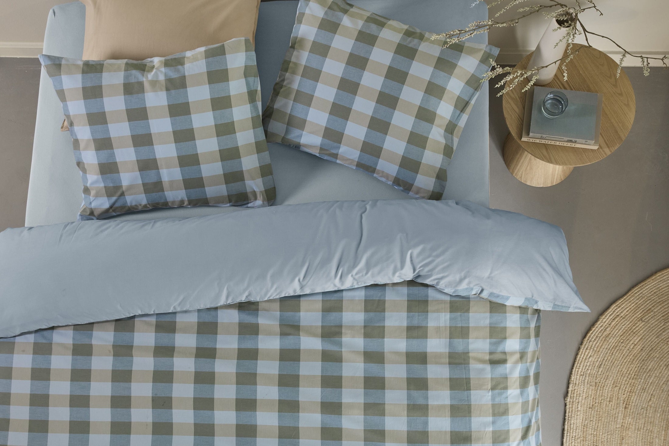 Beddinghouse Dekbedovertrek Katoen Marre - Blauw Groen