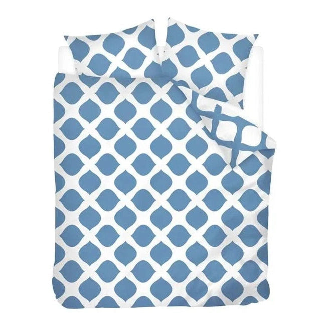 Sleepnight Housse de Couette Coton Mila Bleu