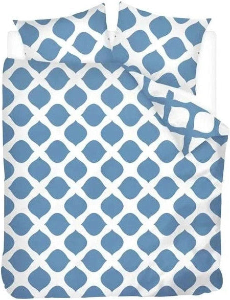 Sleepnight Housse de Couette Coton Mila Bleu