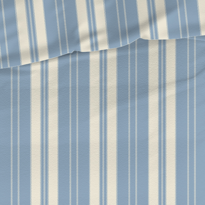 Romanette Dekbedovertrek Flanel Nendaz Beige/Blauw