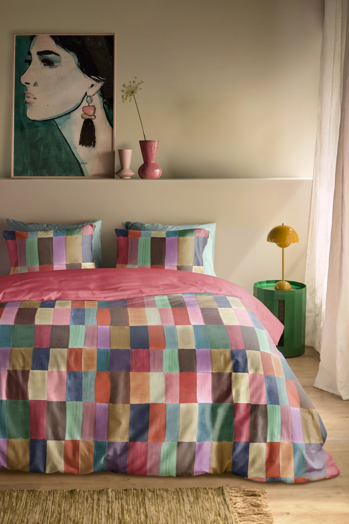 Oilily Dekbedovertrek Satijn Fiesta Blocks Multi