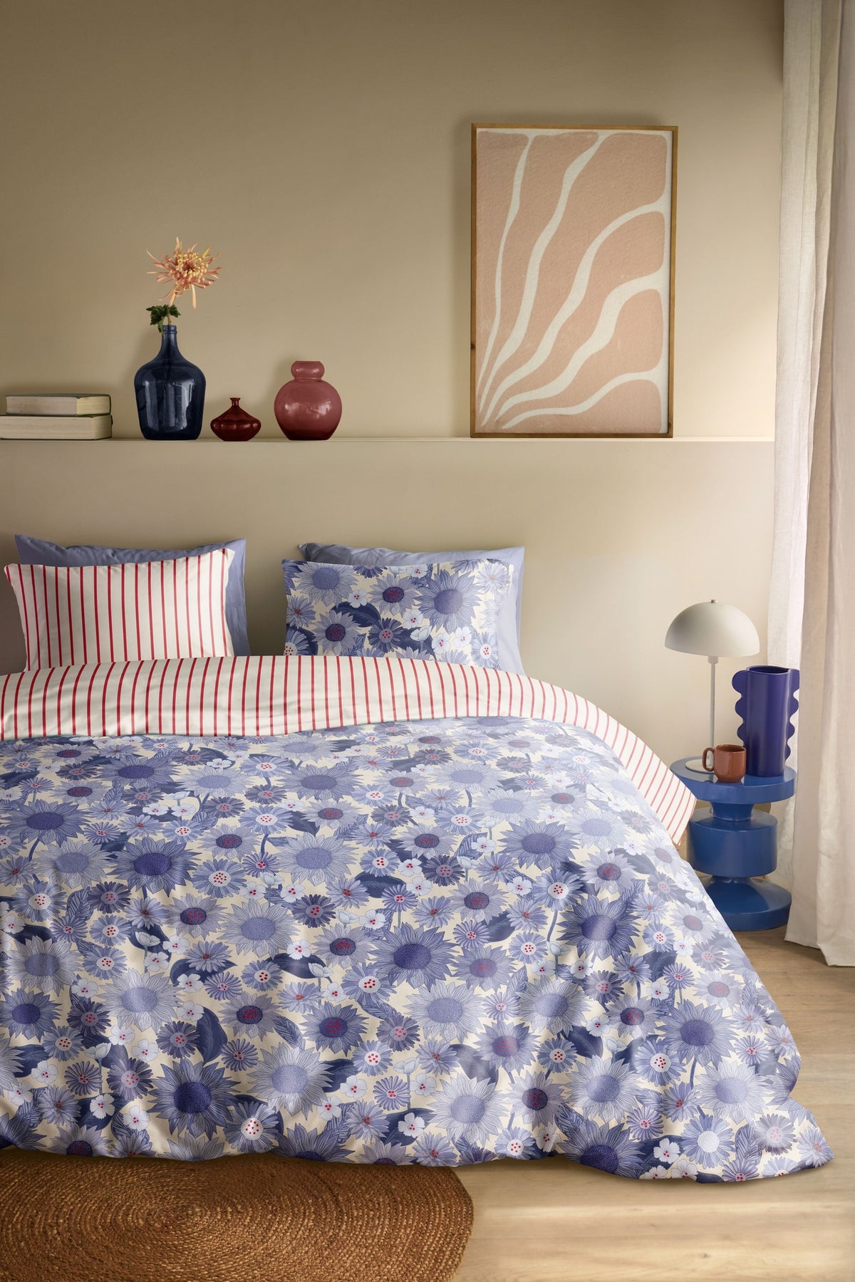 Oilily Dekbedovertrek Satijn Rilyn Blauw