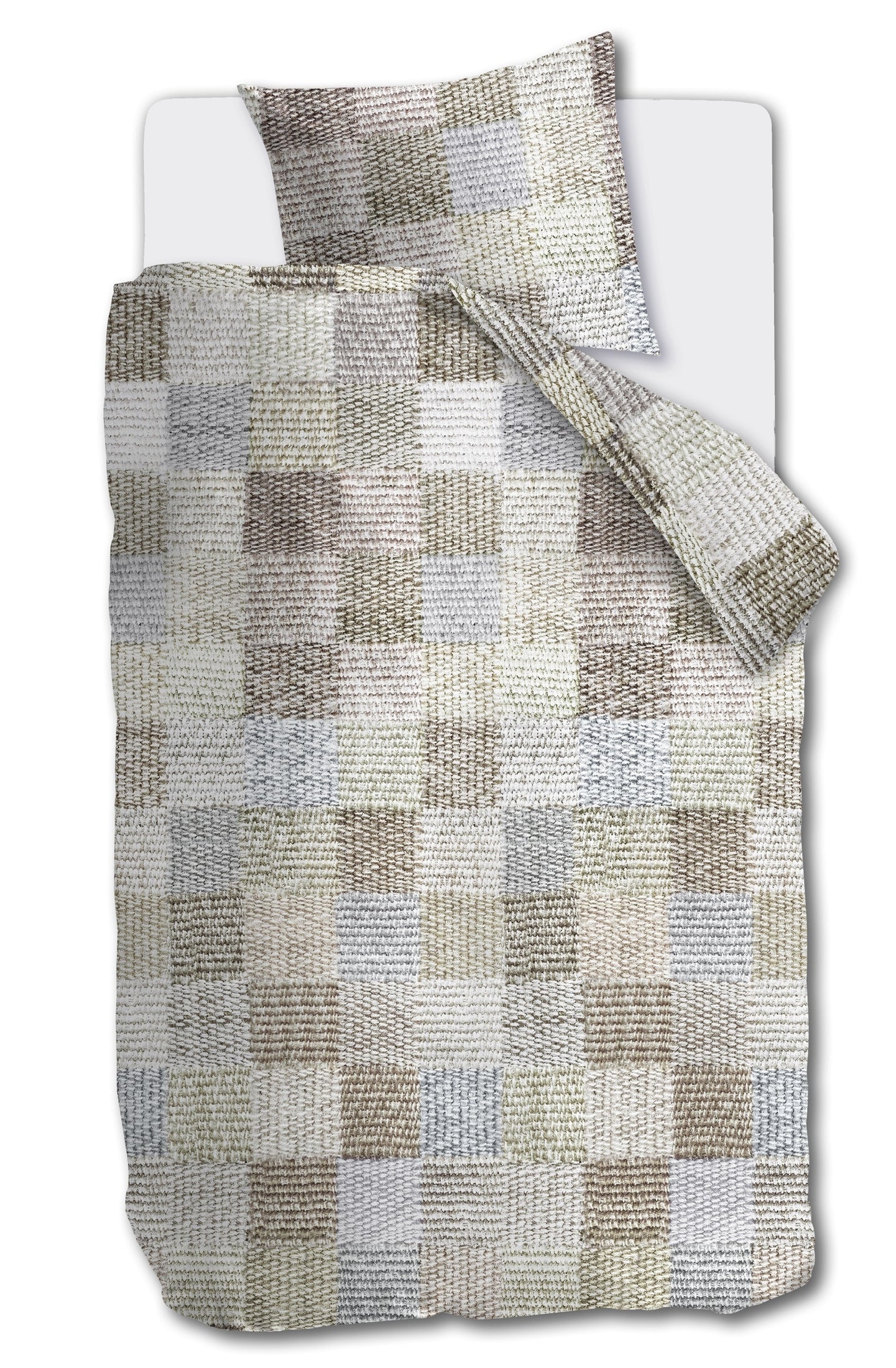 Ariadne at Home Dekbedovertrek Flanel Patches Naturel