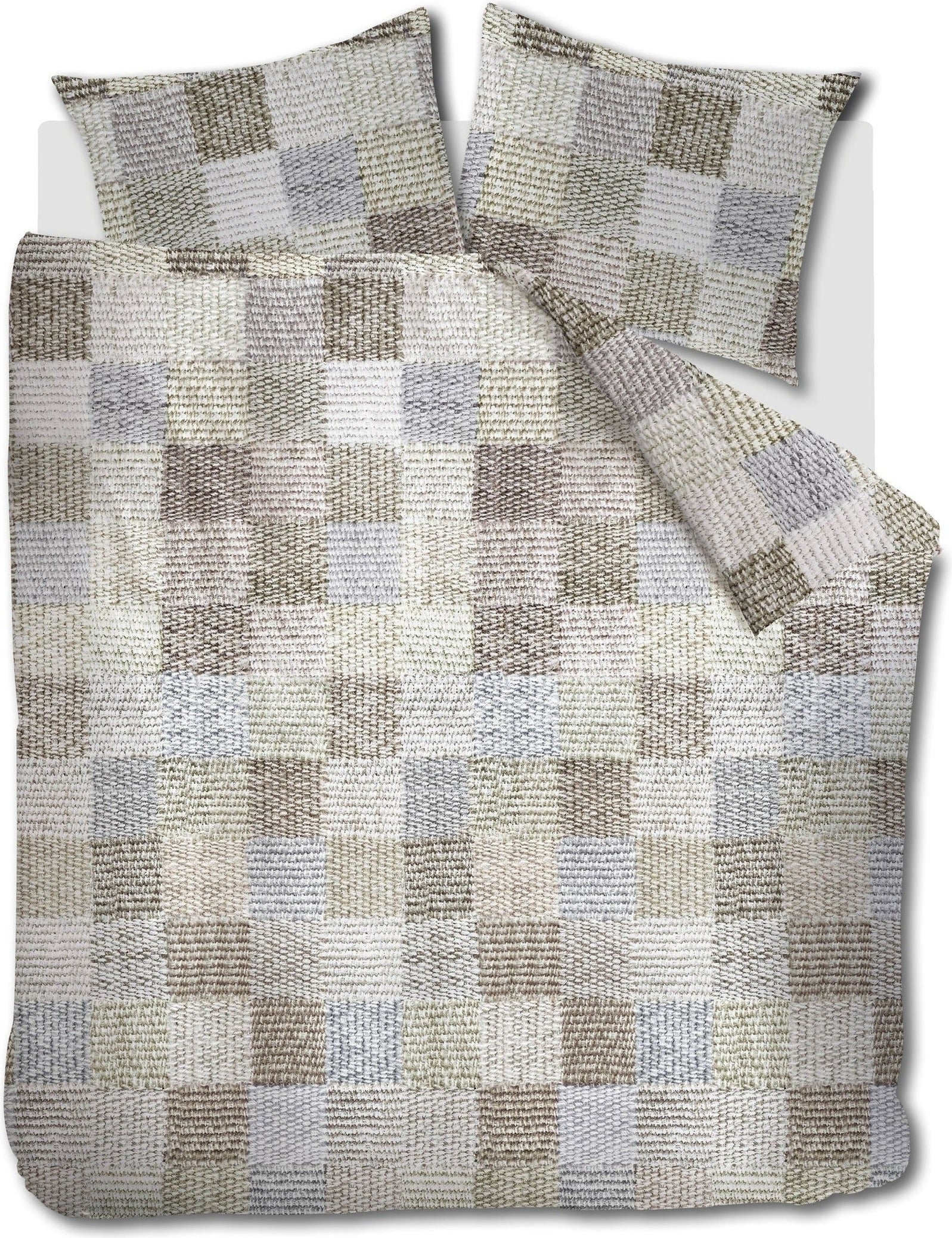 Ariadne at Home Dekbedovertrek Flanel Patches Naturel