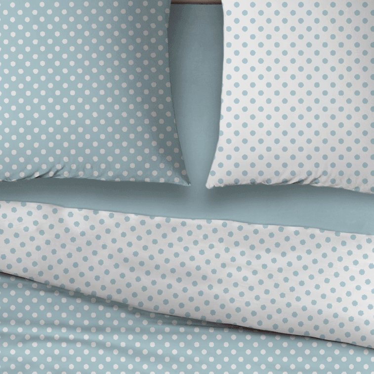 Ensemble de Draps Sleepnight Coton Pierrot Bleu