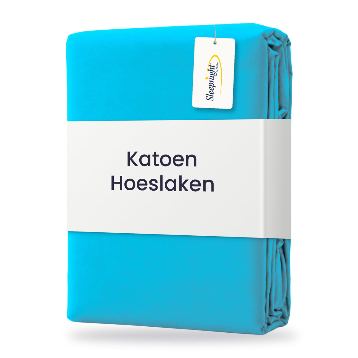 Sleepnight Hoeslaken Katoen 30 cm Turquoise - verpakking