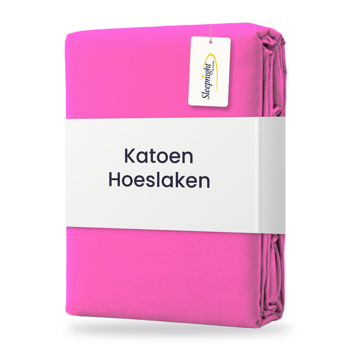 Sleepnight Hoeslaken Katoen 30 cm Fuchsia - verpakking