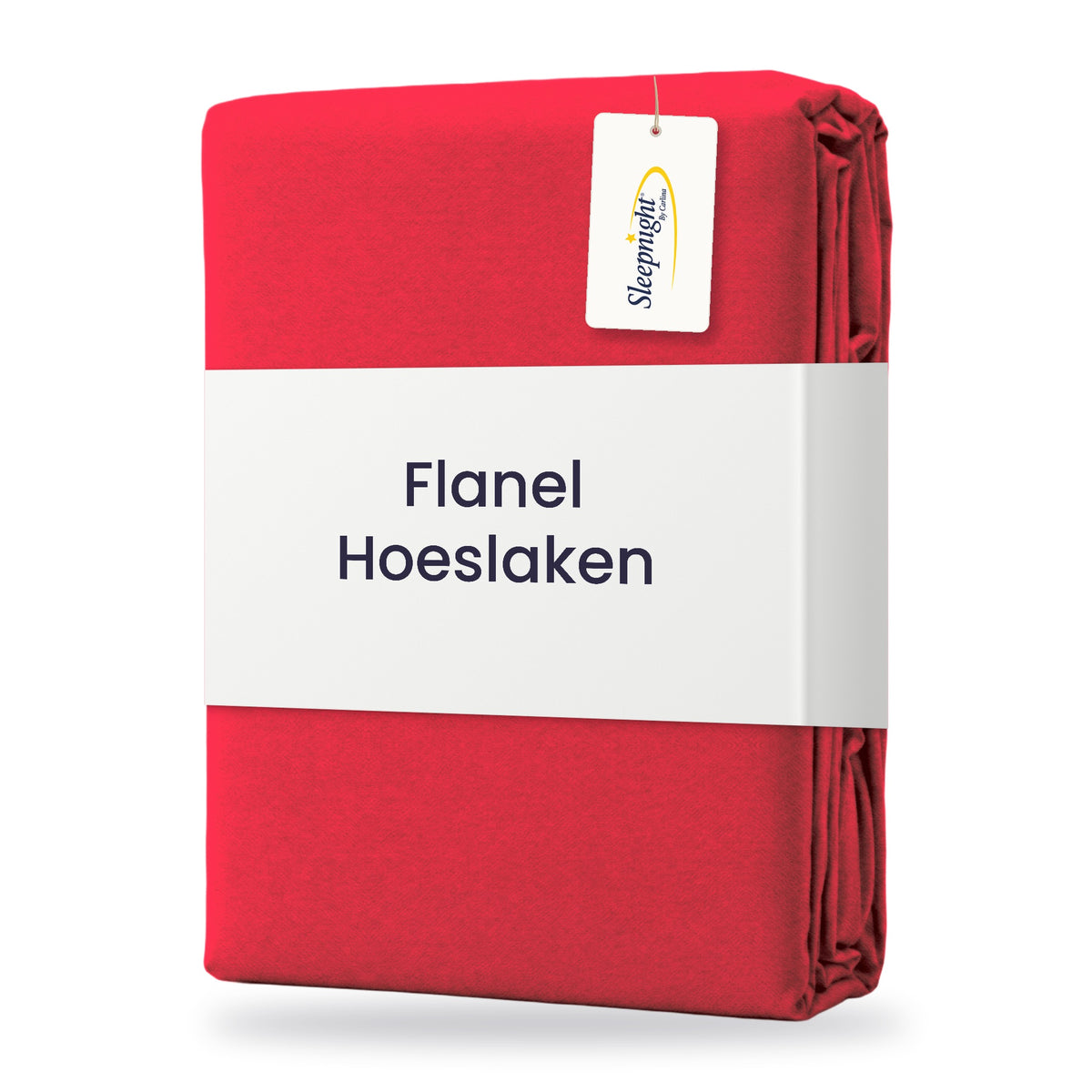 Sleepnight Hoeslaken Flanel 30 cm Rood - verpakking