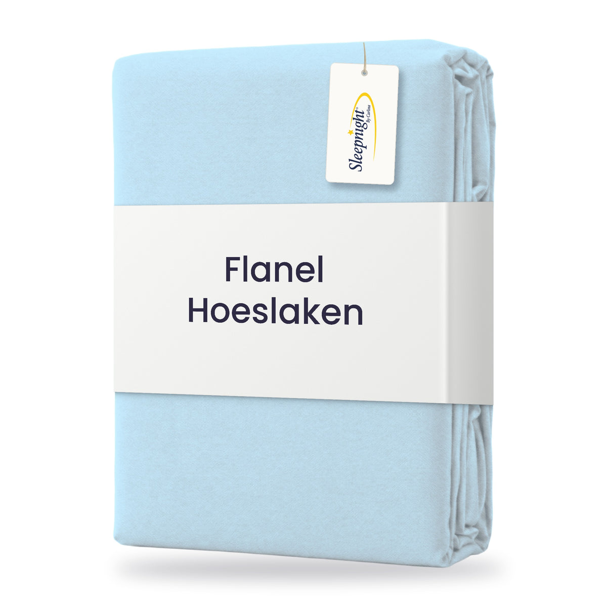 Sleepnight Hoeslaken Flanel 30 cm Hemelsblauw - verpakking