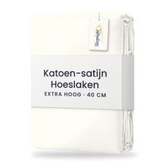 Sleepnight Hoeslaken Satijn 40 cm Ivoor
