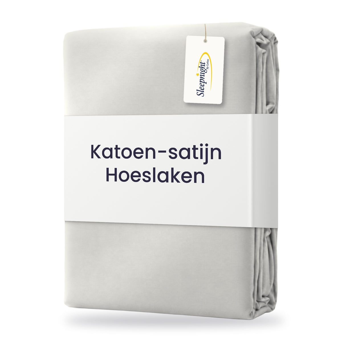 Sleepnight Hoeslaken Satijn 30 cm Grijs - verpakking
