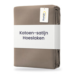 Sleepnight Hoeslaken Satijn 30 cm Taupe
