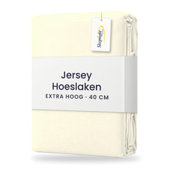 Sleepnight Hoeslaken Jersey 40 cm Ivoor