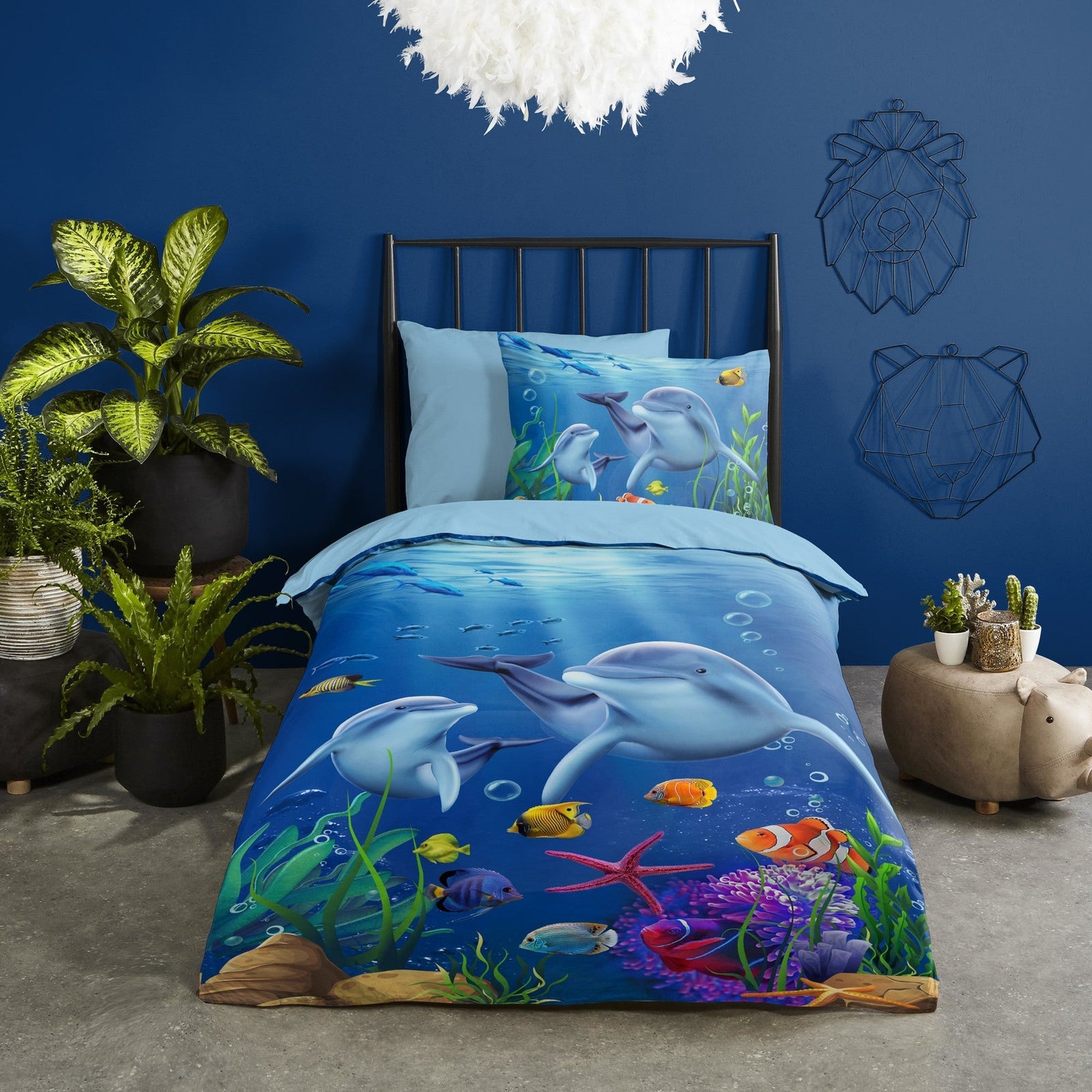 Housse de Couette Pure Microfibre Mare Bleu