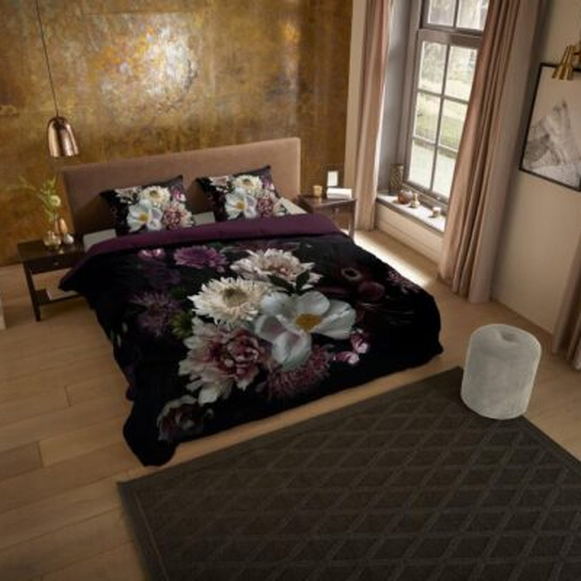 Housse de couette Pure Microfibre Marleen - Bordeaux