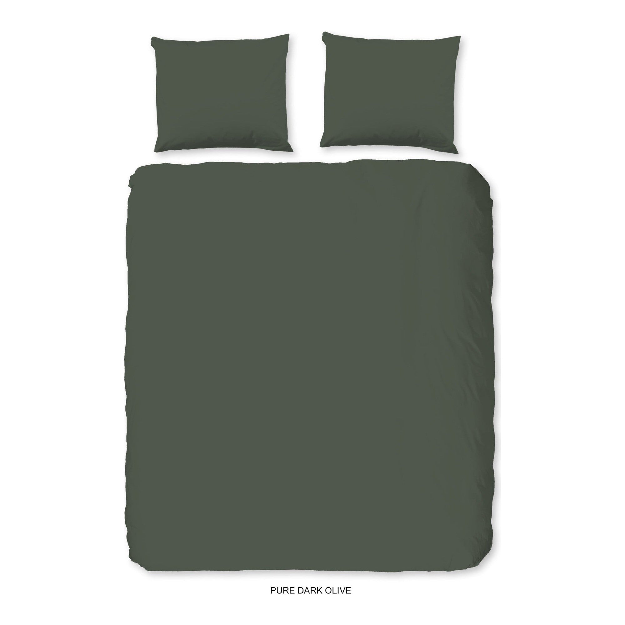 Pure dekbedovertrek Microfiber uni, Olive Green