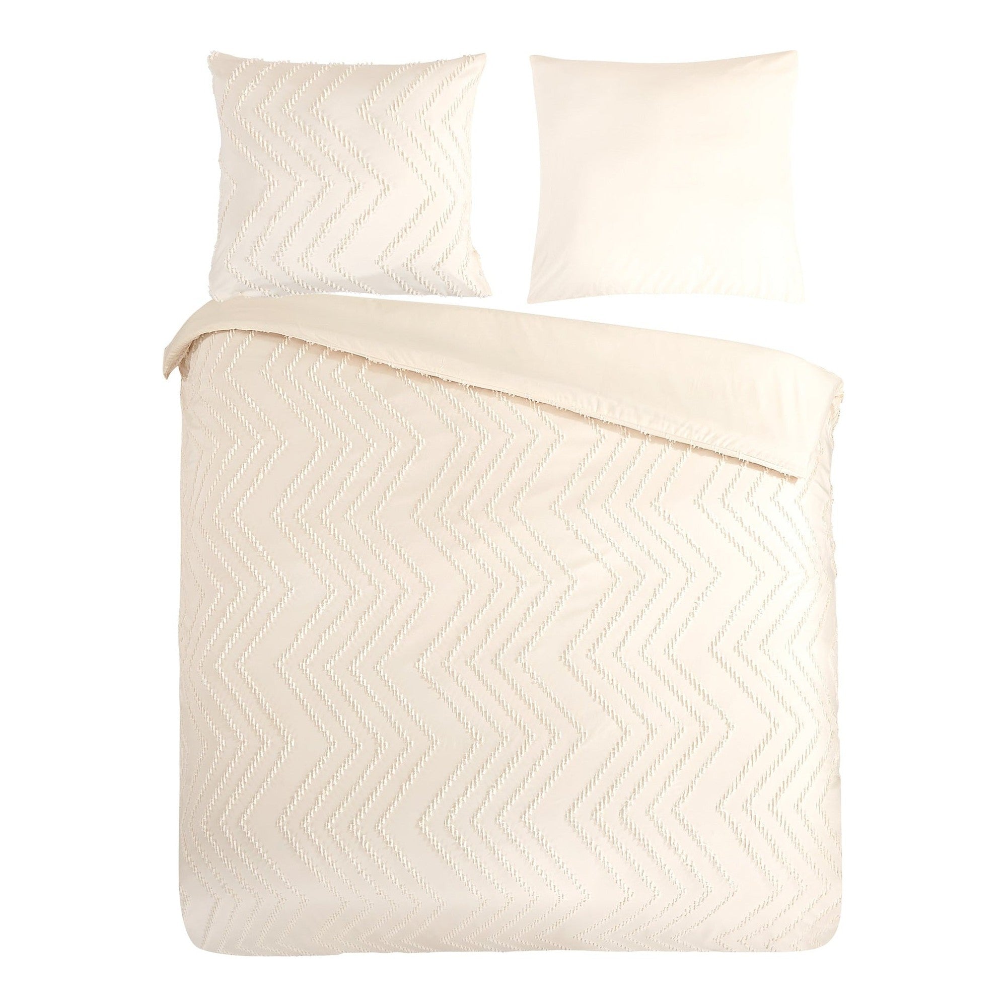 Pure dekbedovertrek Microfiber Zigzag, ecru