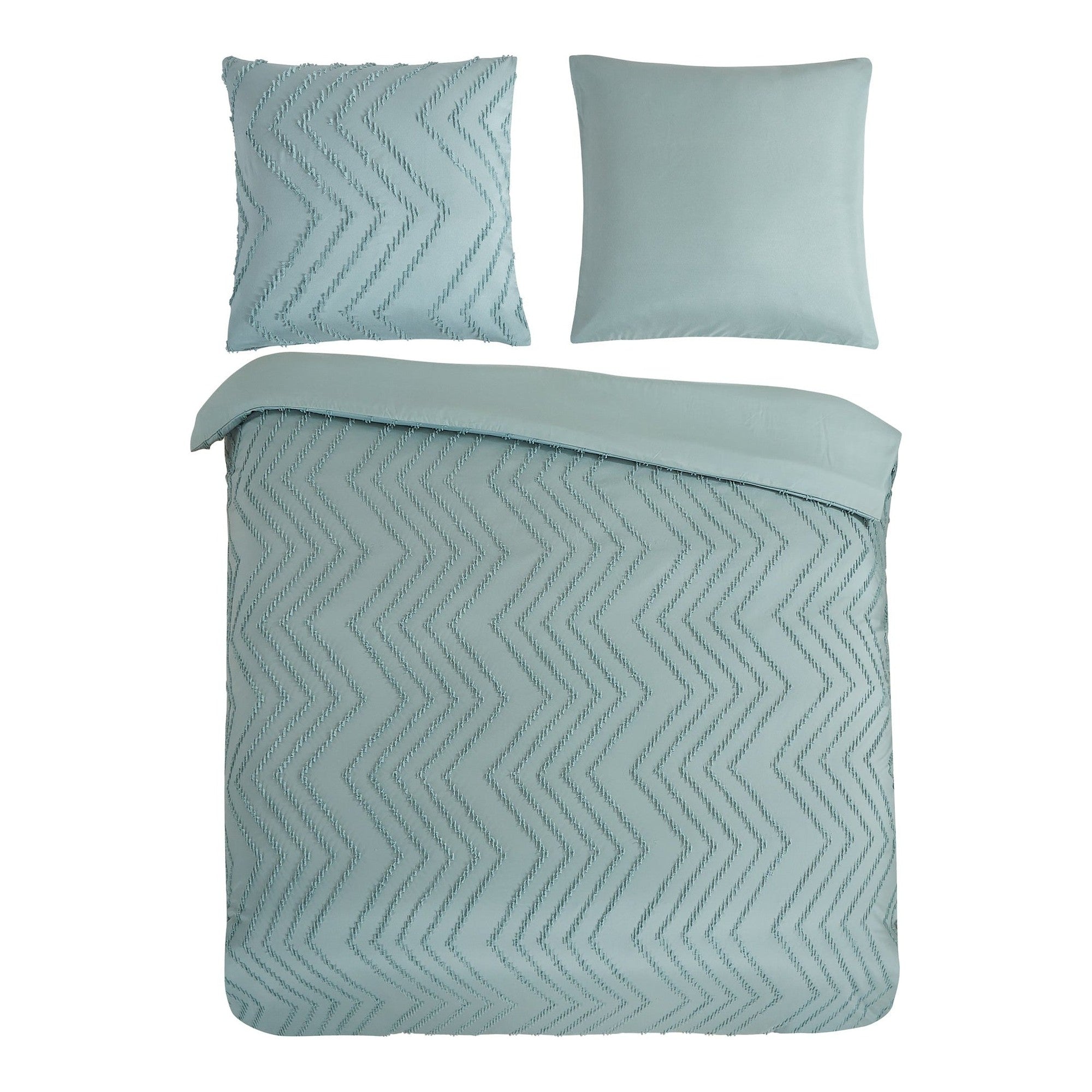 Pure dekbedovertrek Microfiber Zigzag, Green