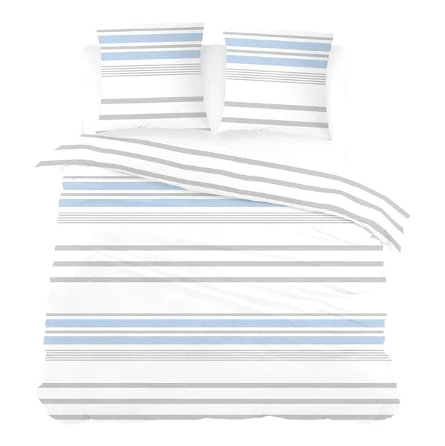 Sleepnight Housse de Couette Coton Rieke Bleu
