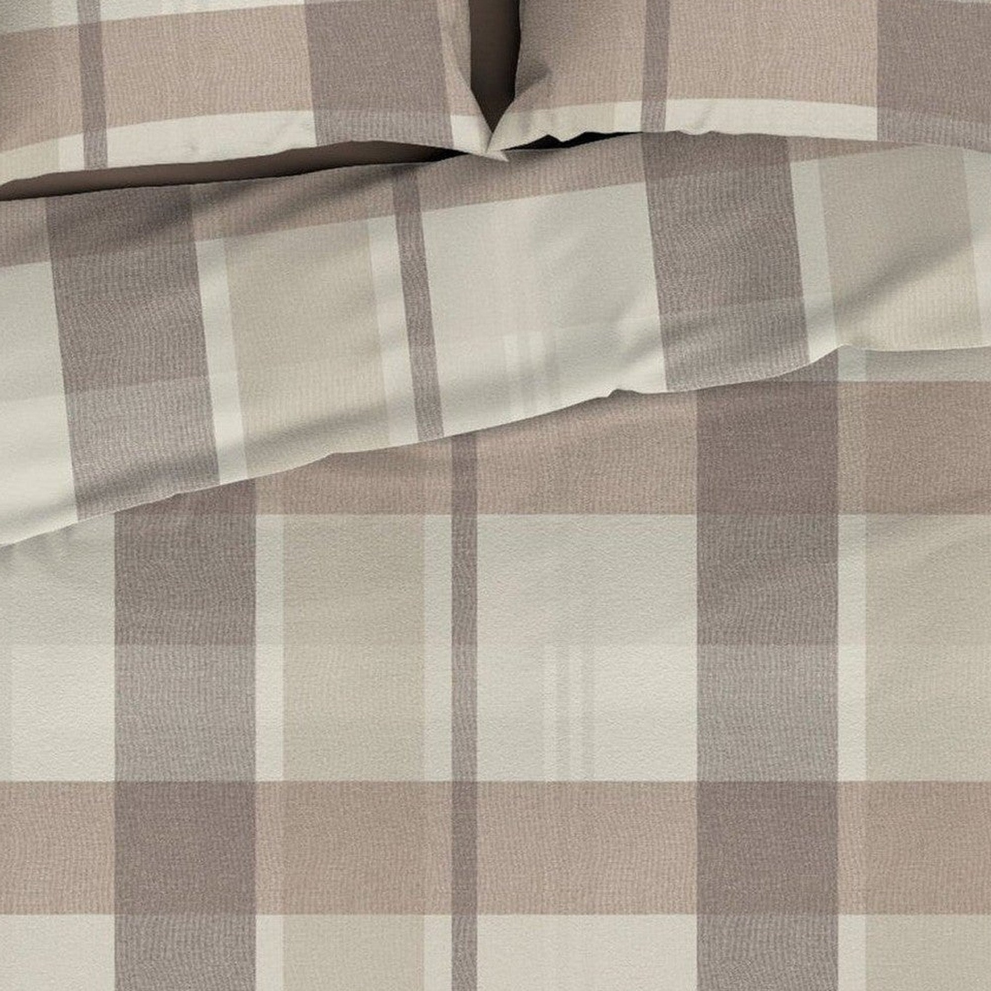 Romanette dekbedovertrek flanel Falcon taupe