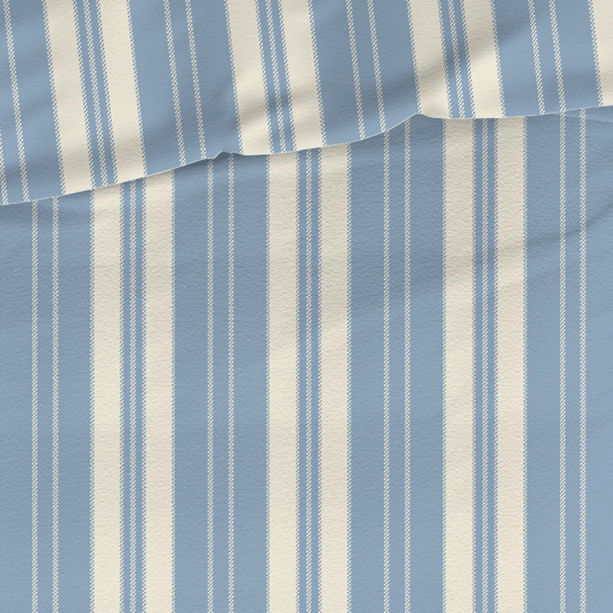 Romanette dekbedovertrek flanel Nendaz Beige/Blauw