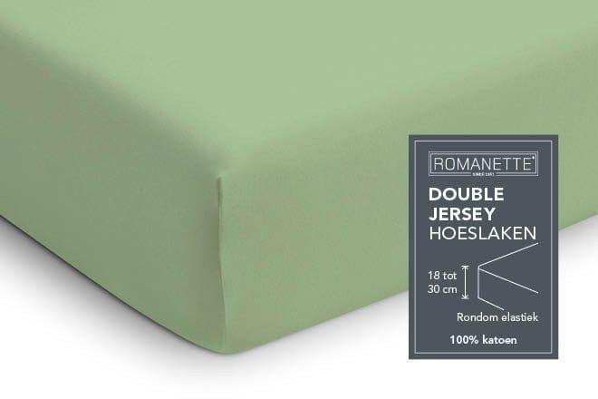 Romanette Hoeslaken Hoeslaken Double Jersey Dusty Green