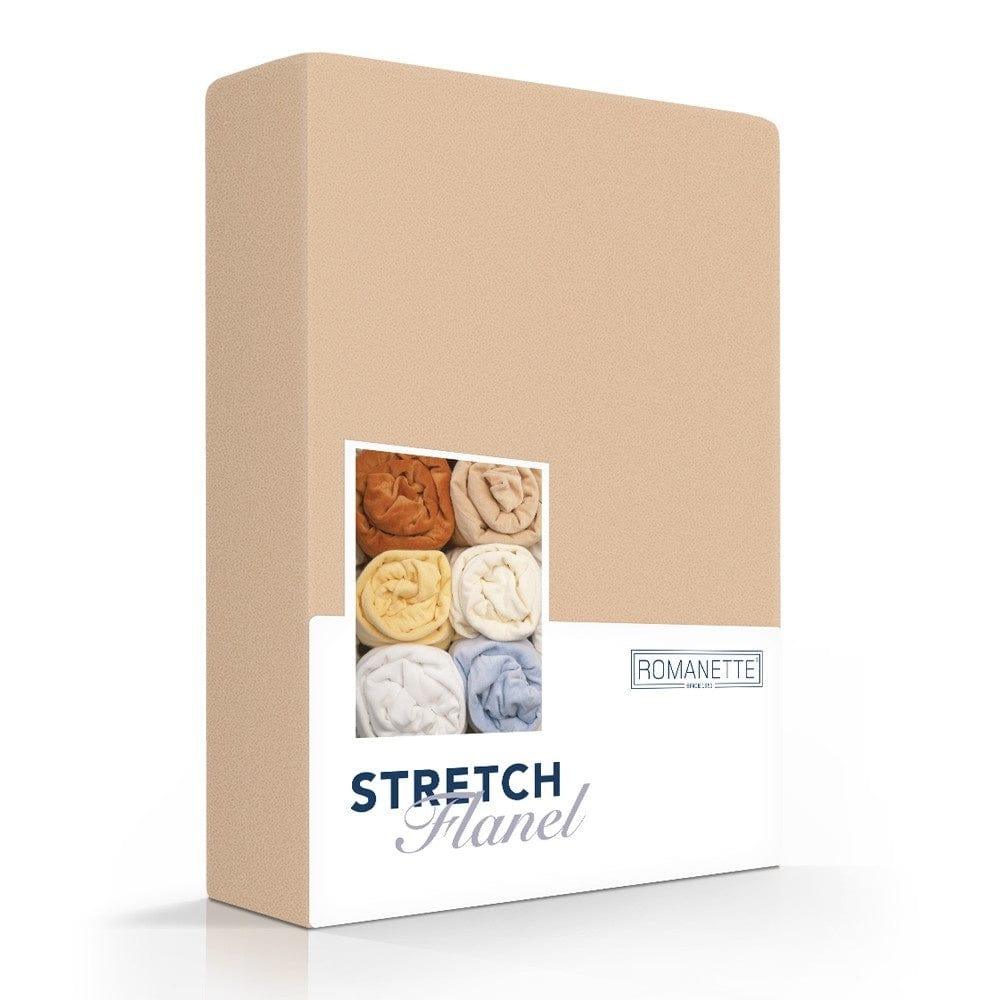 Romanette Hoeslaken Hoeslaken Stretch Flanel Camel