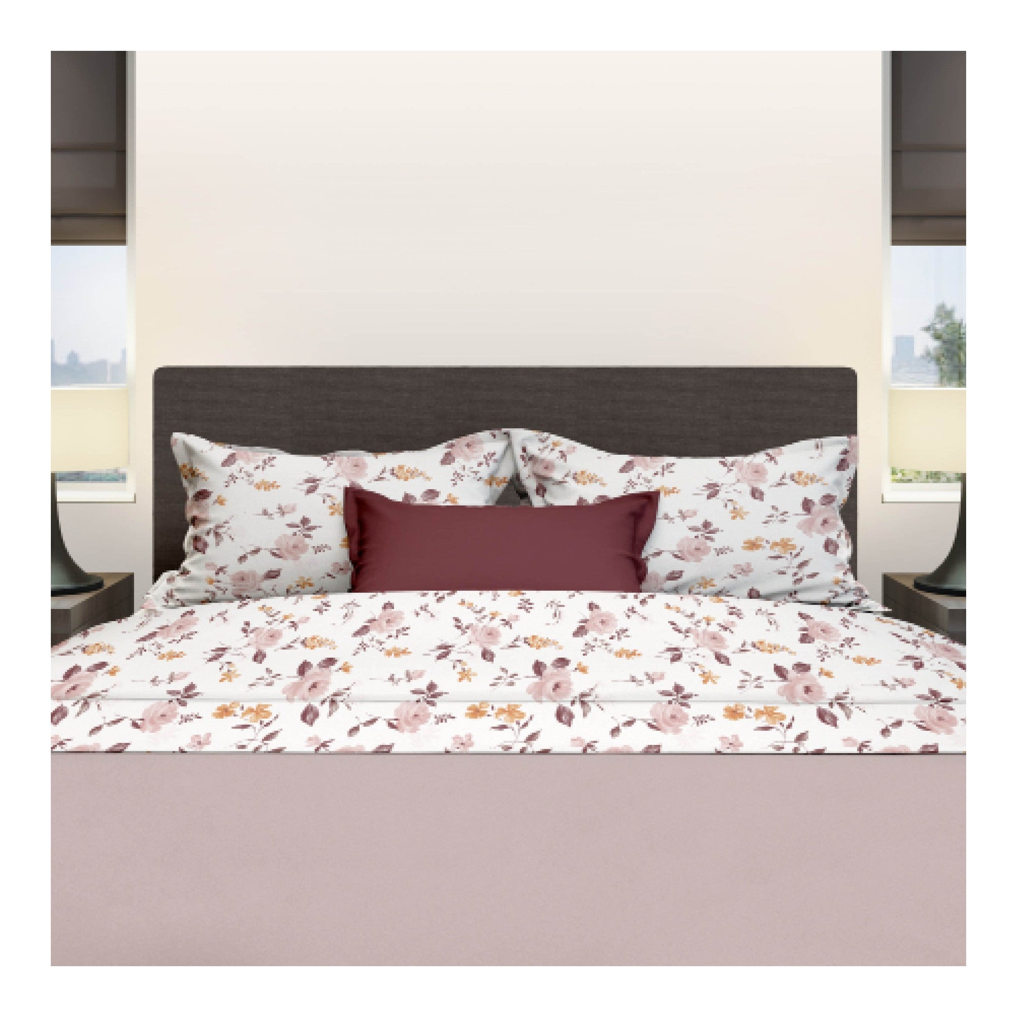 Romanette lakenset Silke katoen rose