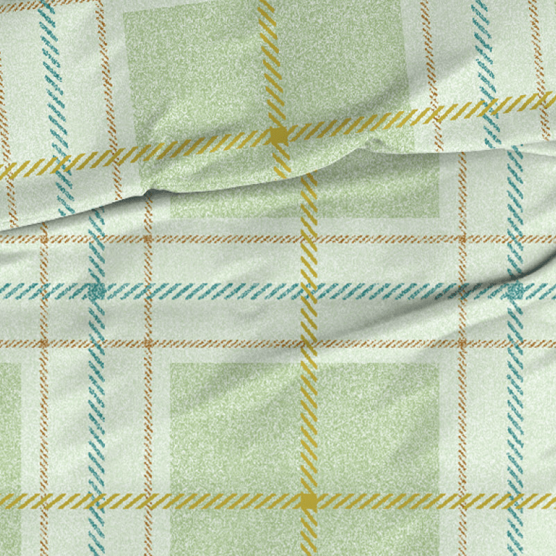 Romanette Bettbezug Baumwolle Rubik Lauchgrün