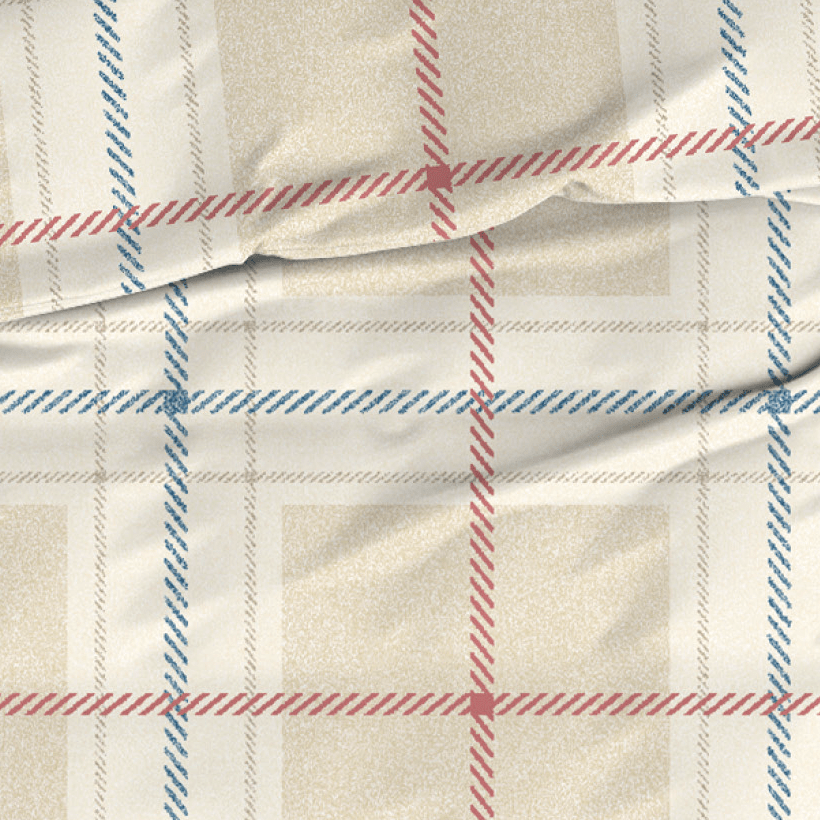 Housse de couette Romanette Coton Rubik Sable