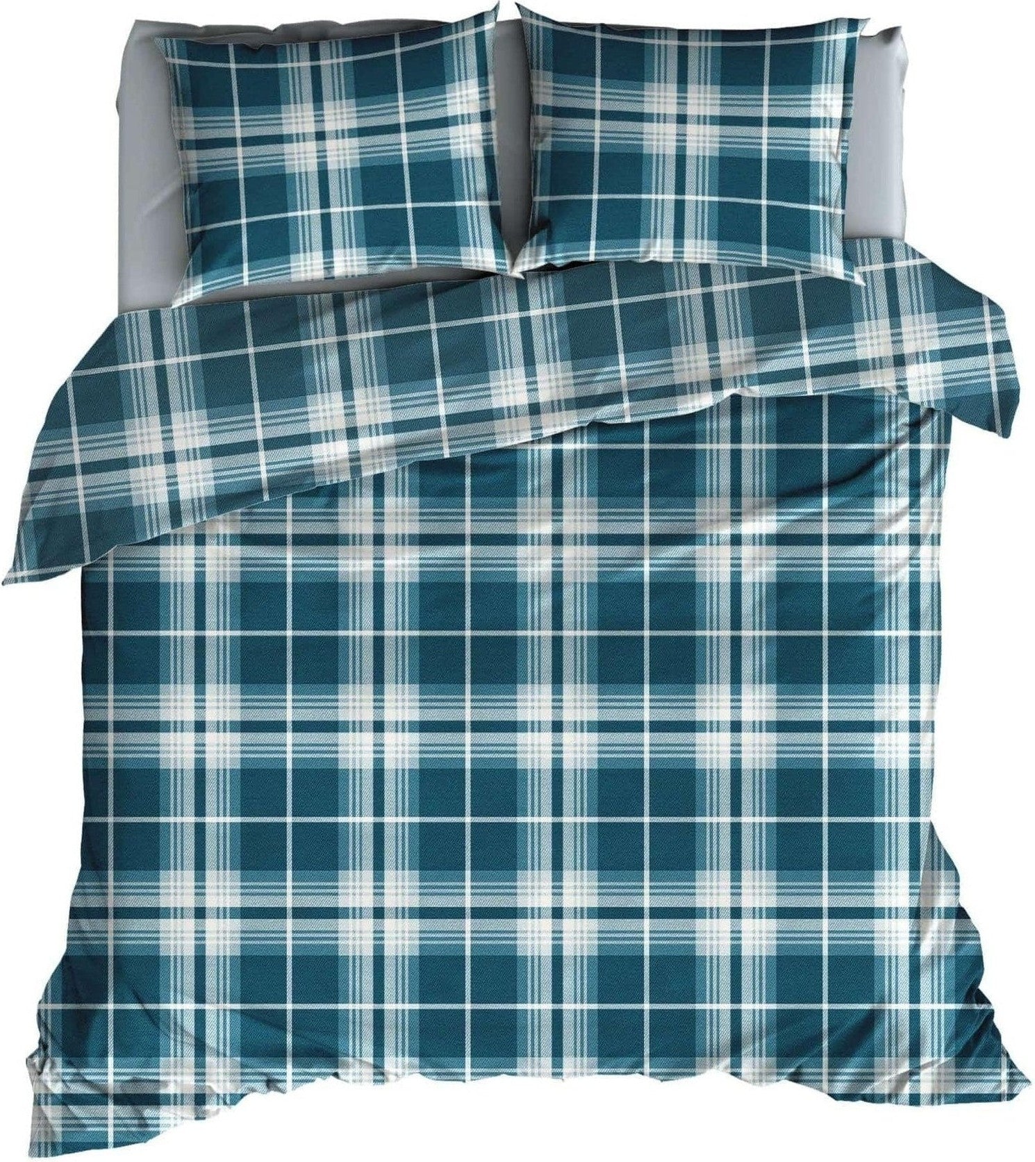 Satin d'Or Dekbedovertrek Dekbedovertrek Satijn Banff Teal