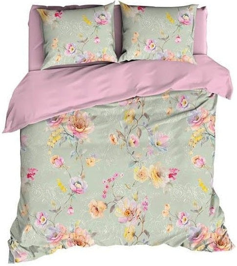 Satin d'Or Dekbedovertrek Dekbedovertrek Satijn Charlotte Groen