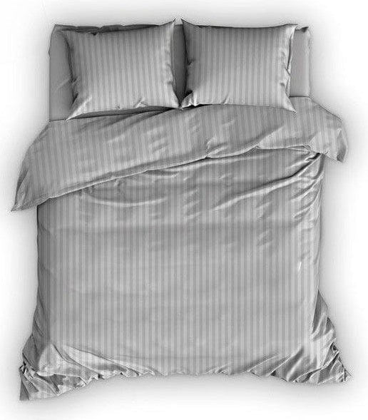 Satin d'Or Dekbedovertrek Dekbedovertrek Satijn Satijnstreep Silver