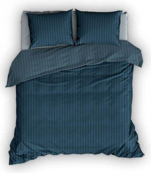 Satin d'Or Dekbedovertrek Dekbedovertrek Satijn Satijnstreep Teal
