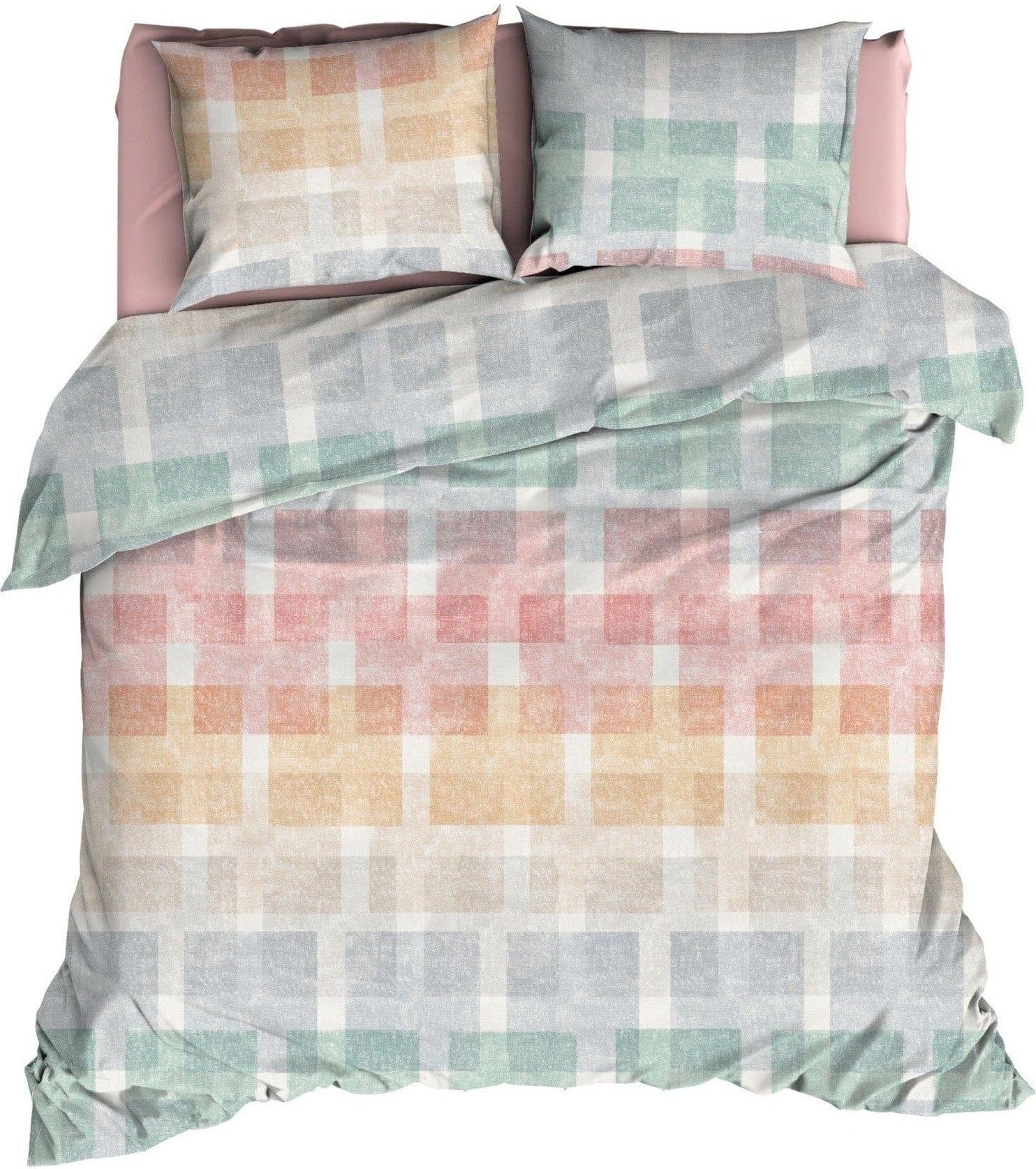 Satin d'Or Dekbedovertrek Dekbedovertrek Satijn Trottine Multi Pastel