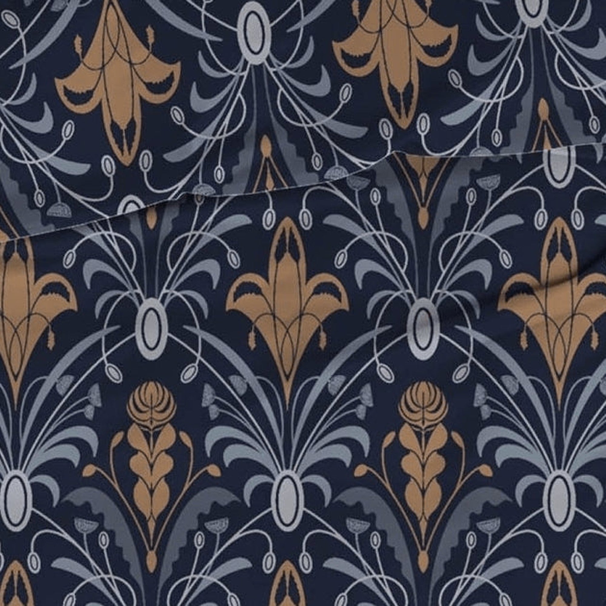 Satin d'Or dekbedovertrek satijn Belgravria blauw Terra