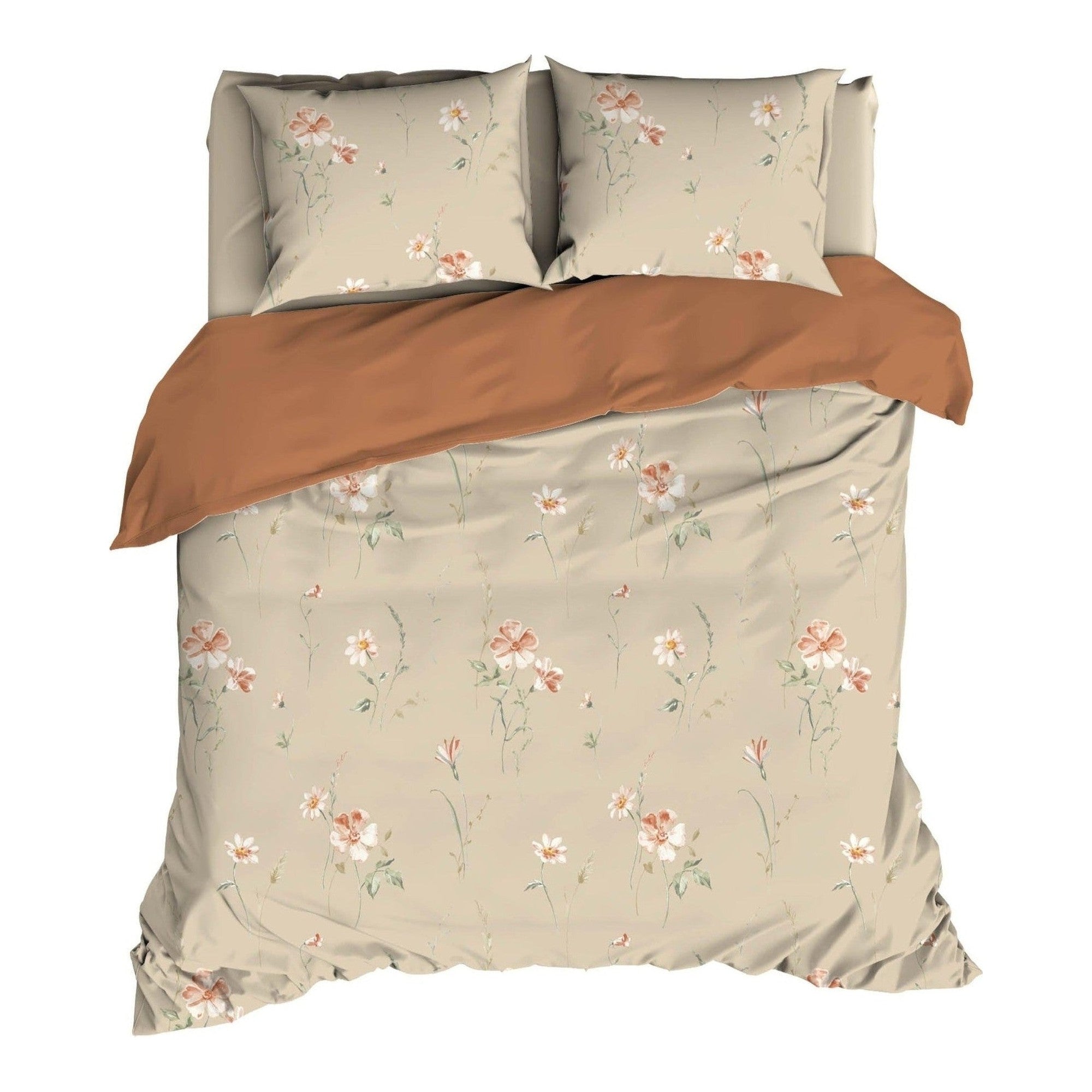 Satin d'Or dekbedovertrek Zabina beige satijn