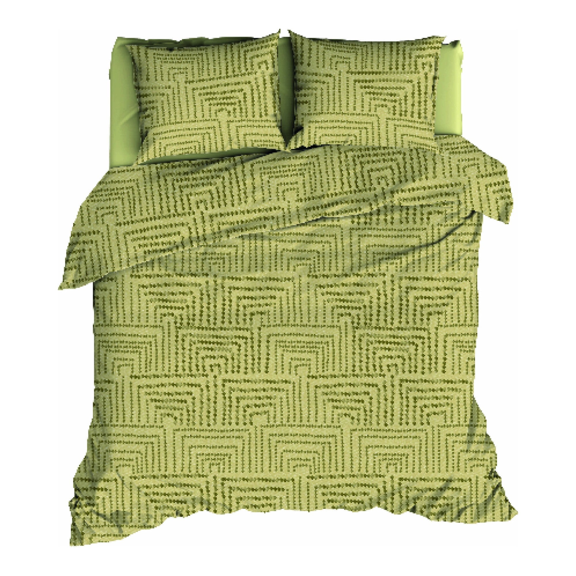 Satin d'Or lakenset Vendome satijnkatoen groen