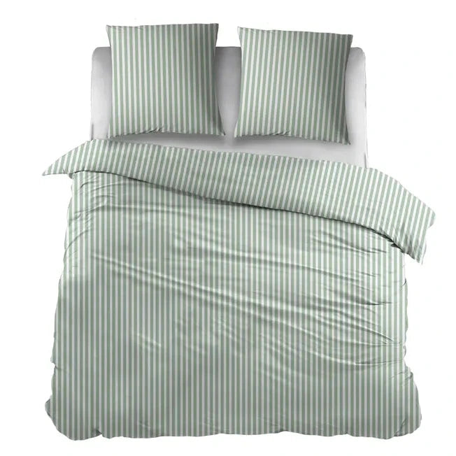 Housse de Couette Sleepnight Coton Carine Vert