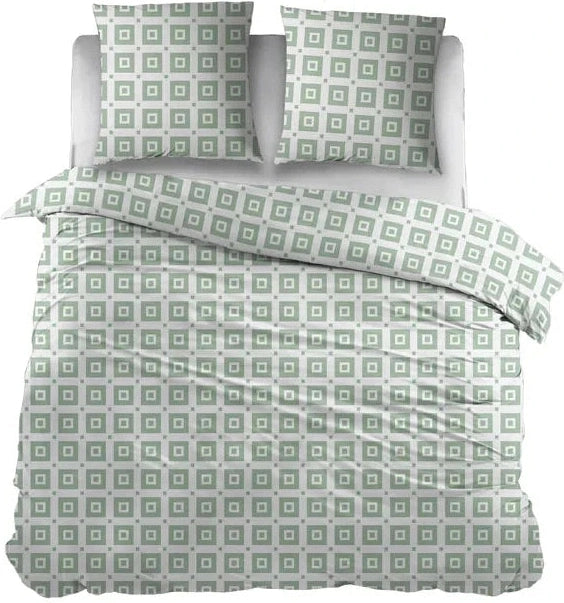 Ensemble de draps Sleepnight en coton Caroline vert