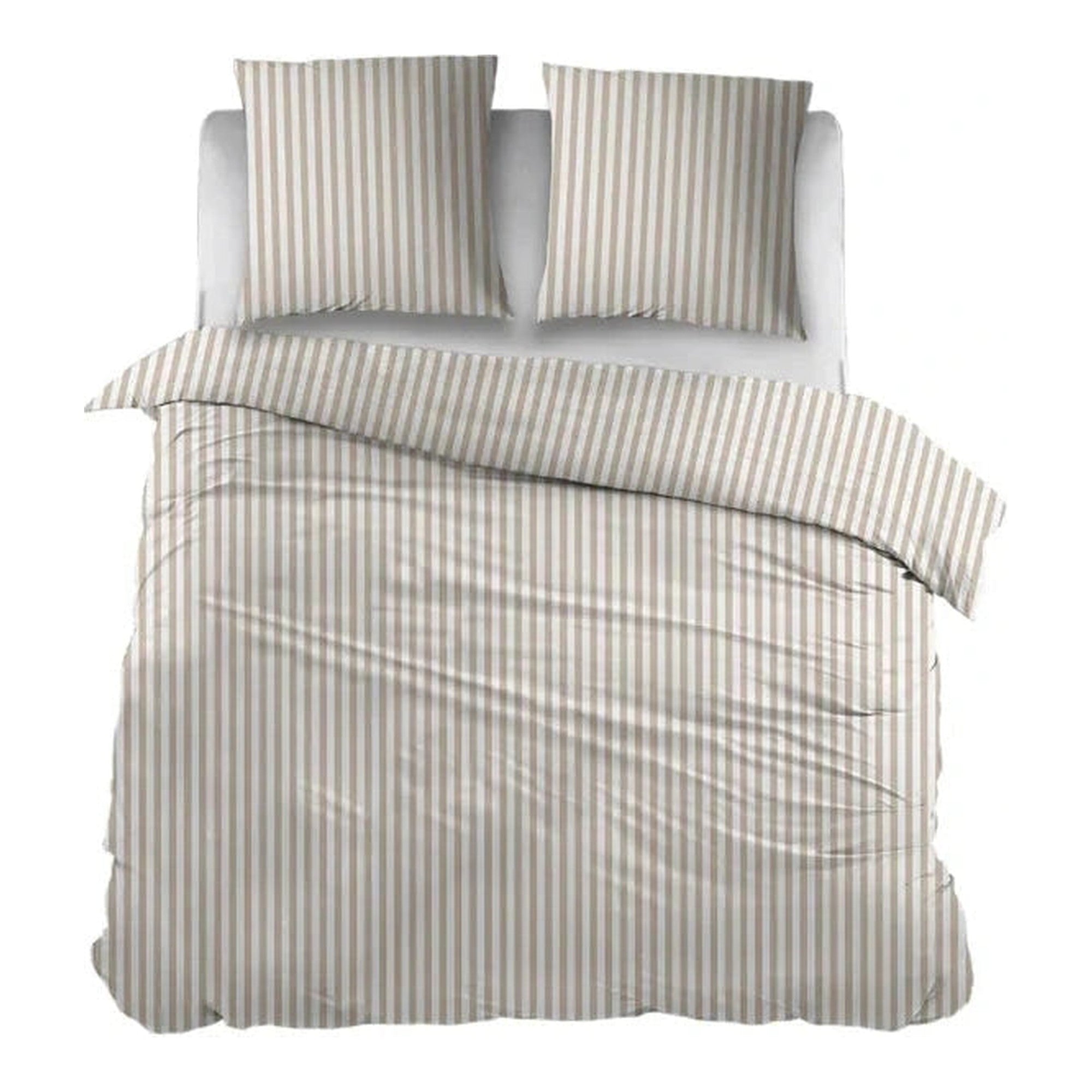Sleepnight dekbedovertrek flanel Iris beige