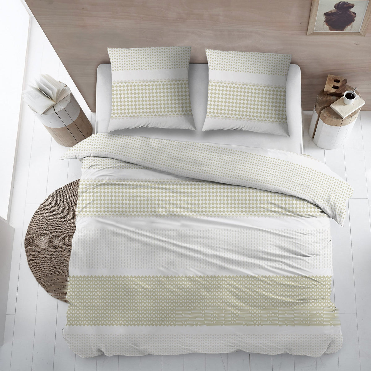 Sleepnight dekbedovertrek flanel Paola groen